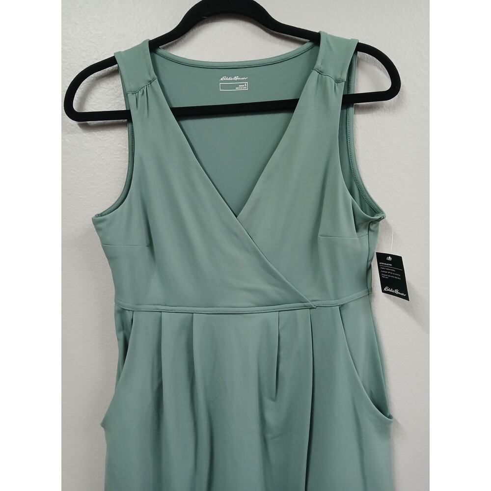 Eddie Bauer Aster 7 Day Crossover Waist Dress Moisture-Seafoam- size small - Picture 4 of 10